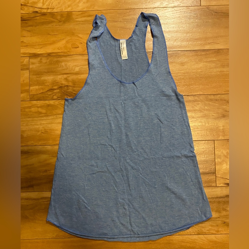 Heather Blue American Apparel Tri Blend Collection Tank Top